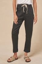 Little Lies Little Lies Luxe Pants S19070401 Little Lies Luxe Pants Splash Swimwear Womens Pants Black / 8 1000029833