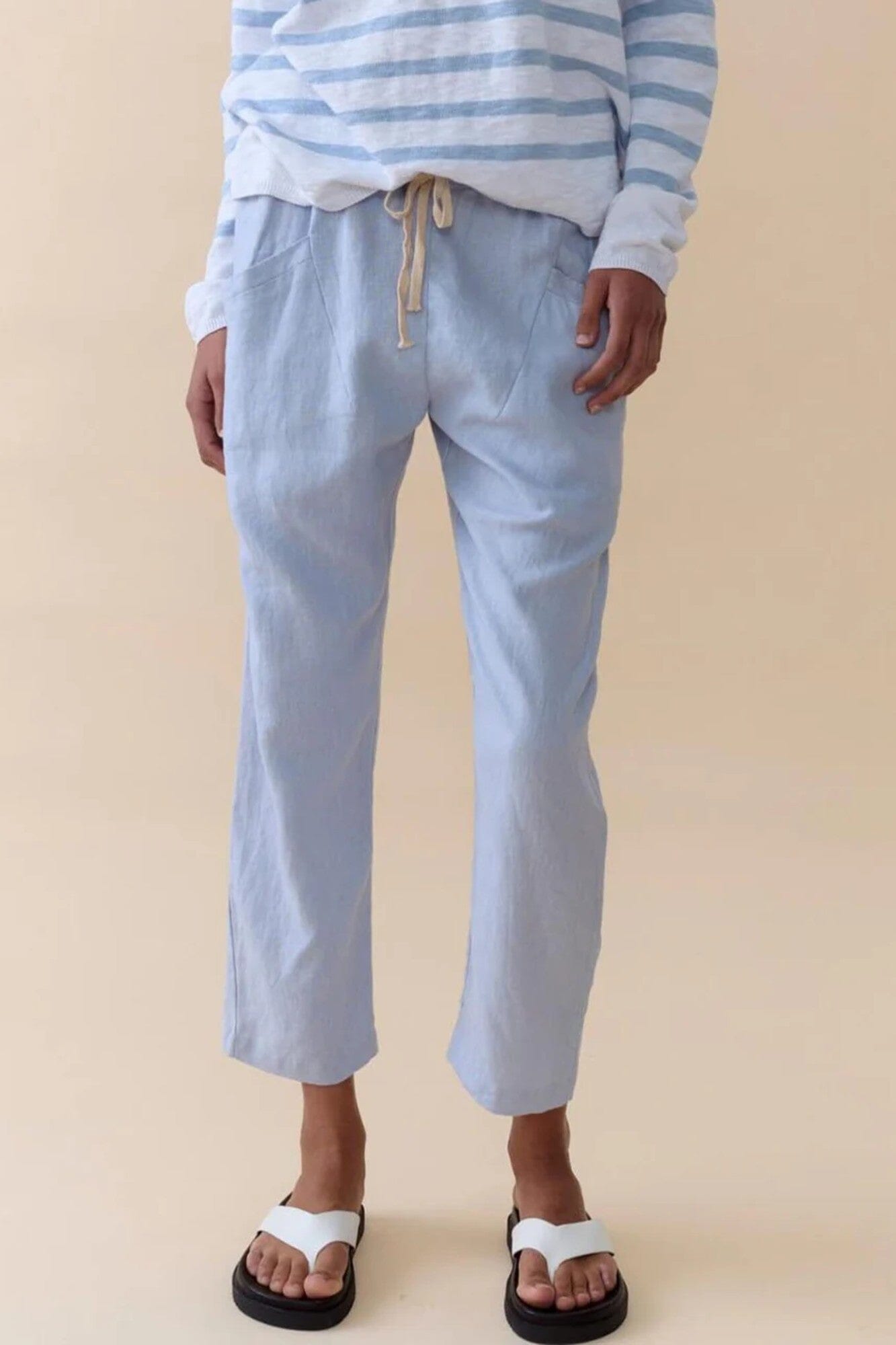Little Lies Little Lies Luxe Pants S19070401 Little Lies Luxe Pants Splash Swimwear Womens Pants Chambray / 8 1000033127