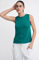 Little Lies Little Lies Spring Tank- Teal Little Lies Spring Tank Splash Swimwear Tops
