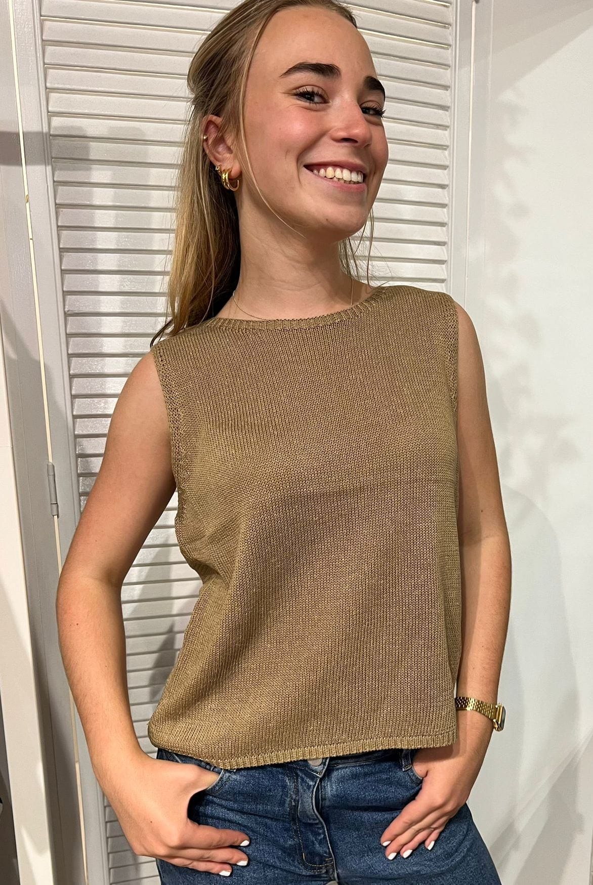 Little Lies Spring Tank K23062605 Spring Tank Splash Swimwear Tops Taupe / S/M 1000024524