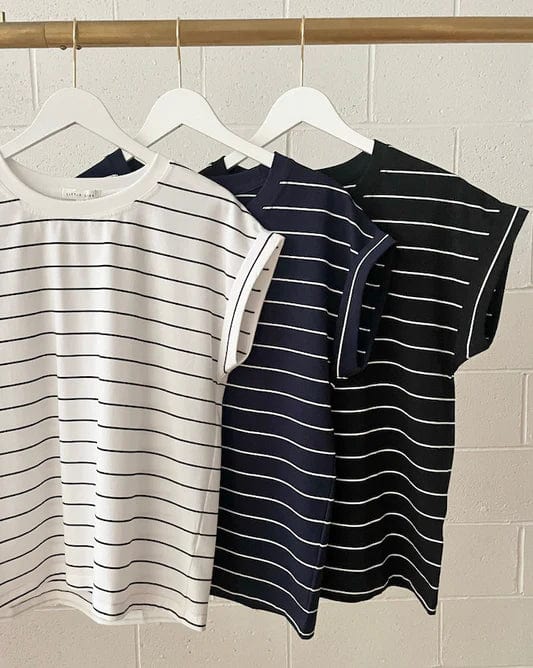 Little Lies Tops Stripe Rhodes Tee