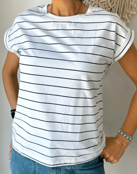 Little Lies Tops Stripe Rhodes Tee