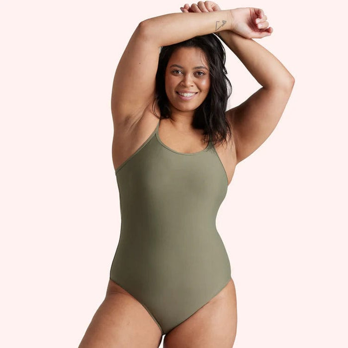 Love Luna Ladies Period Swim One Piece LLSWLSBS Splash Swimwear One Pieces Khaki* / 8/10 9335393069893