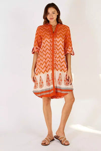 Lulalife Alex Shirtmaker Dress - Flame Alex Shirtmaker Dress - Flame Splash Swimwear