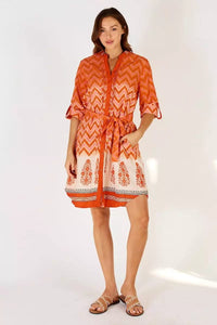 Lulalife Alex Shirtmaker Dress - Flame Alex Shirtmaker Dress - Flame Splash Swimwear