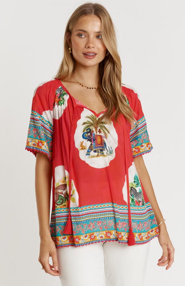 Lulalife Lulalife Cyra Top - Melon Lulalife Cyra Top - Melon Splash Swimwear Clothing