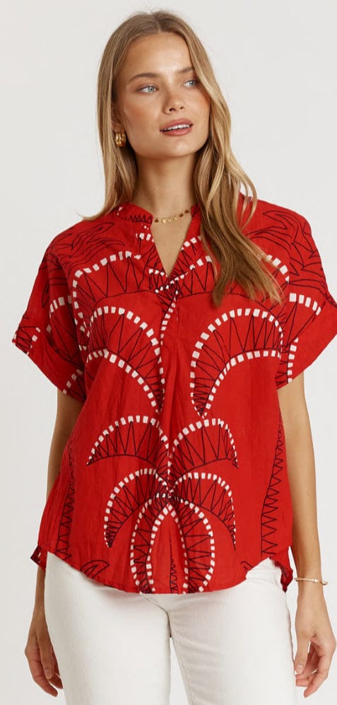 Lulalife Lulalife Idalia Top Lulalife Idalia Top Splash Swimwear Clothing Red / XS F5IDATOPREDXS