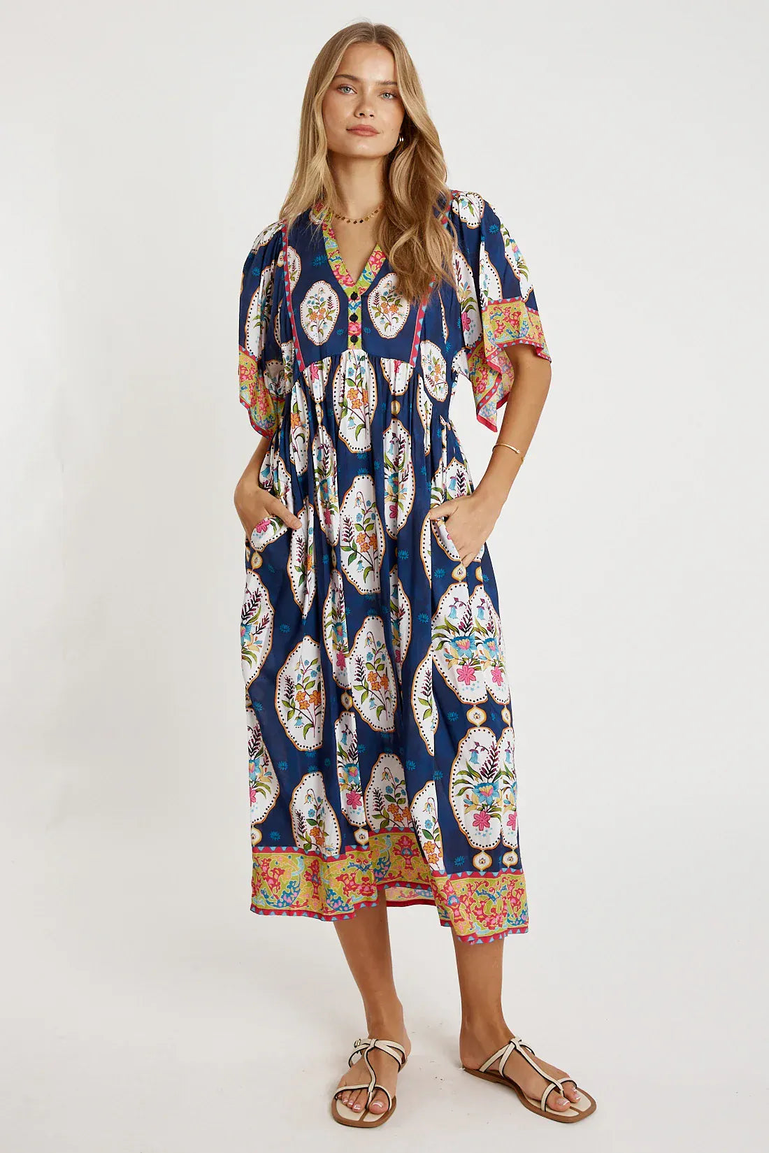 Lulalife Lulalife Imogen Midi - Navy Lulalife Imogen Midi - Navy Splash Swimwear Clothing