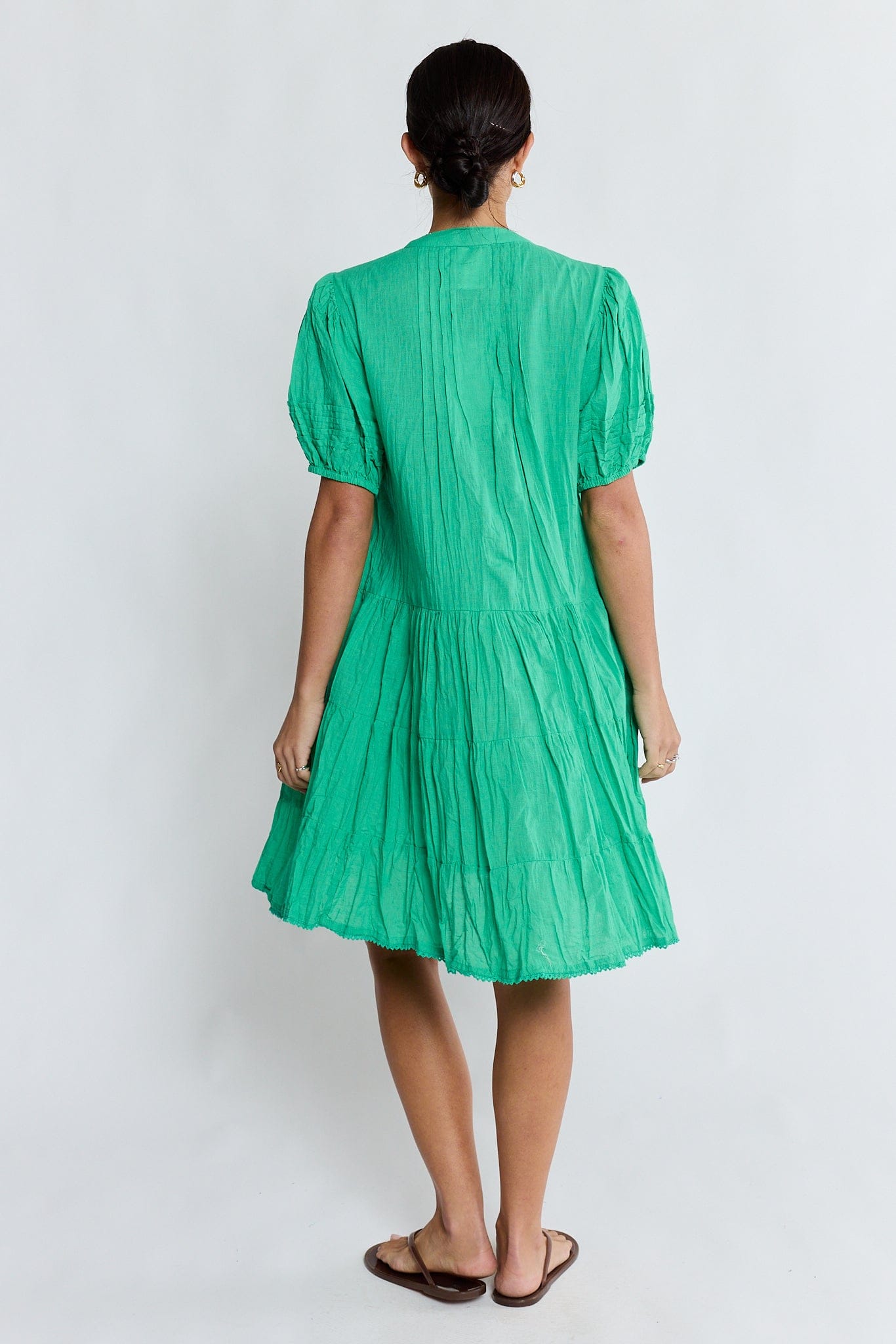Lulalife Lulalife Marilyn Button Dress - Sea Lulalife Marilyn Button Dress - Sea Splash Swimwear Dresses