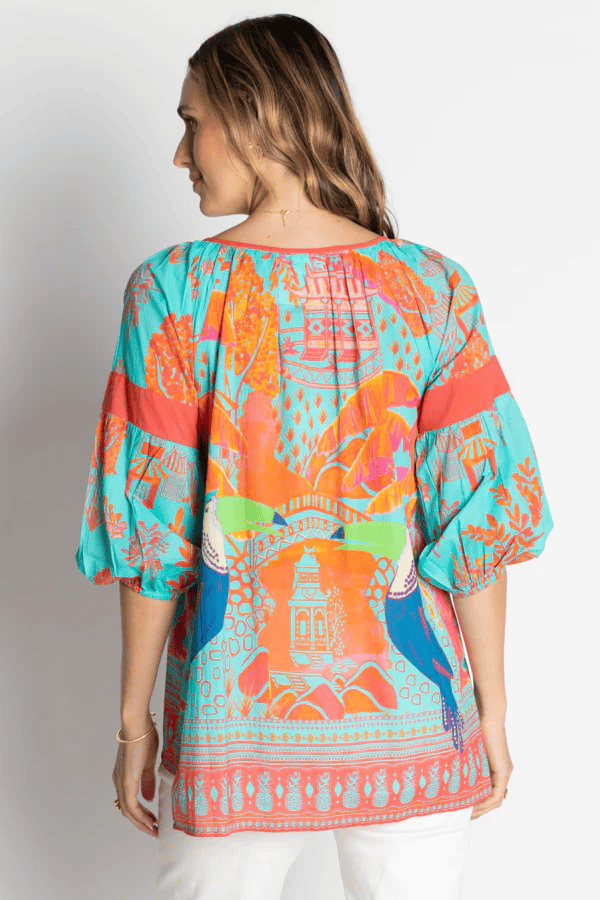 Lulalife Lulalife Marquita Top - Lagoon Lulalife Marquita Top - Lagoon Splash Swimwear Clothing