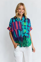 Lulalife Lulalife Rhea Shirt RHEA-SHIRT-NAVY-XS Lulalife Rhea Shirt Splash Swimwear Tops Navy / XS 1000032939