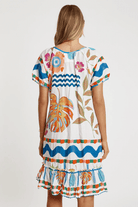 Lulalife Lulalife Tasmin Shirred Dress - White Lulalife Tasmin Shirred Dress - White Splash Swimwear Clothing