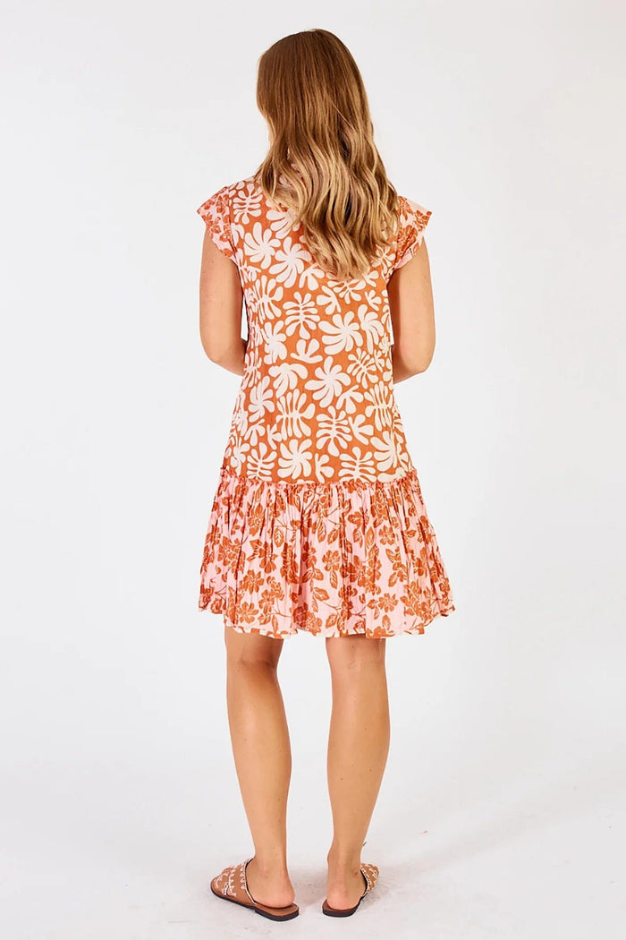 Lulalife Mia Dress - Apricot Mia Dress - Apricot Splash Swimwear