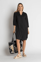 Lulalife Shayna Button Dress Shayna Button Dress Splash Swimwear Clothing