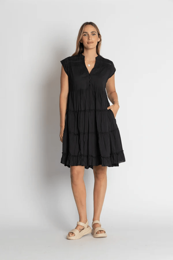 Lulalife Shayna Tiered Dress Shayna Tiered Dress Splash Swimwear Clothing