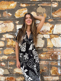 Lulu & Bird Bahama Beach Dress - Tropical Black Splash Swimwear Dresses O/S 1000019426