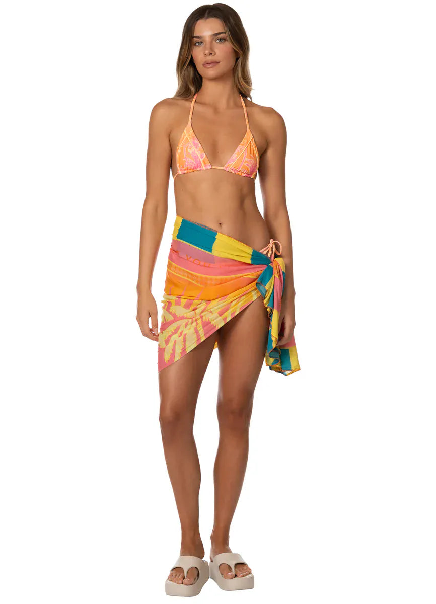 Maaji Maaji Golden Palm Isla Pareo - ADD SELLING PRICE PT2079CPR055 Maaji Golden Palm Isla Pareo - ADD SELLING PRICE Splash Swimwear Kaftans & Cover Ups One size