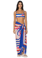 Maaji Maaji Maritime Mood Isla Pareo PT2079CPR057OS Maaji Maritime Mood Isla Pareo Splash Swimwear Kaftans & Cover Ups O/S 7702781725457