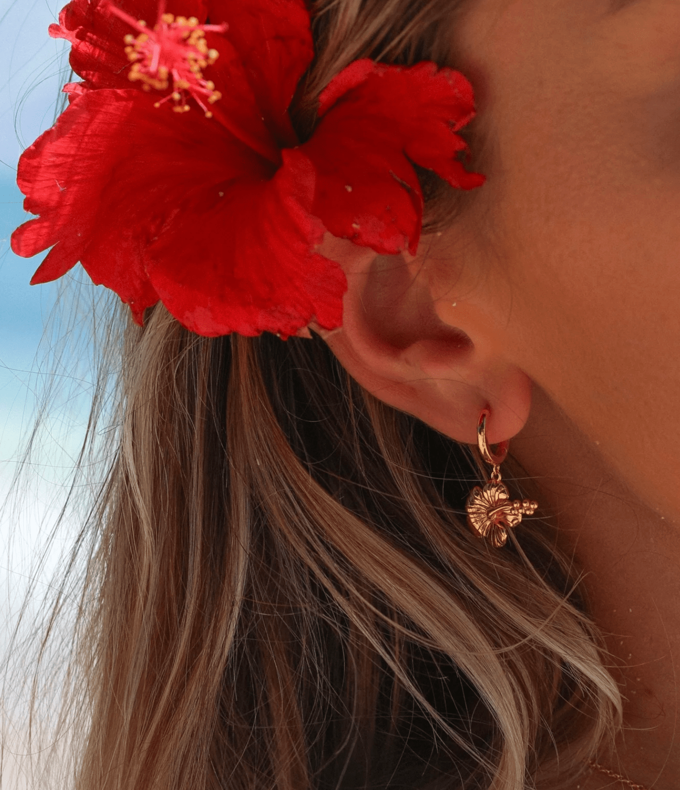 Malakai The Label Hibiscus Hoops Hibiscus Hoops Splash Swimwear Accessories