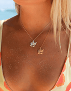 Malakai The Label Hibiscus Necklace - Silver HHN-144-SLV Hibiscus Necklace - Silver Splash Swimwear Accessories 1000029987