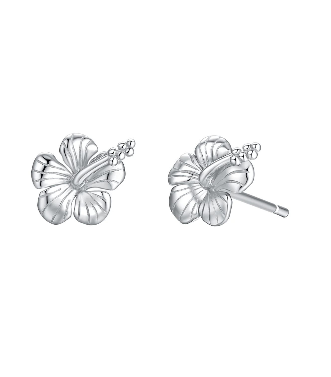 Malakai The Label Hibiscus Studs HHE-141-SLV Hibiscus Studs Splash Swimwear Accessories Silver 1000025122