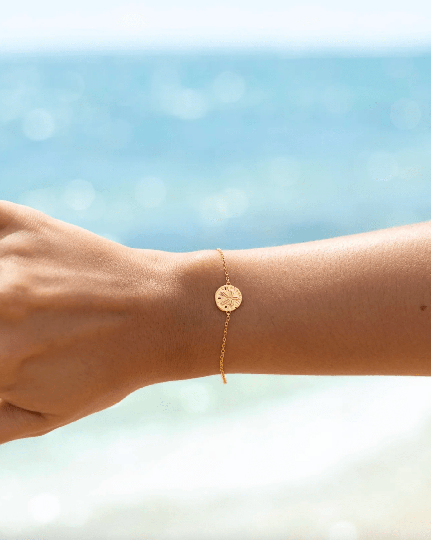 Malakai The Label Sand Dollar Bracelet - Gold CCB-901-GLD Sand Dollar Bracelet - Gold Splash Swimwear Accessories 47831971
