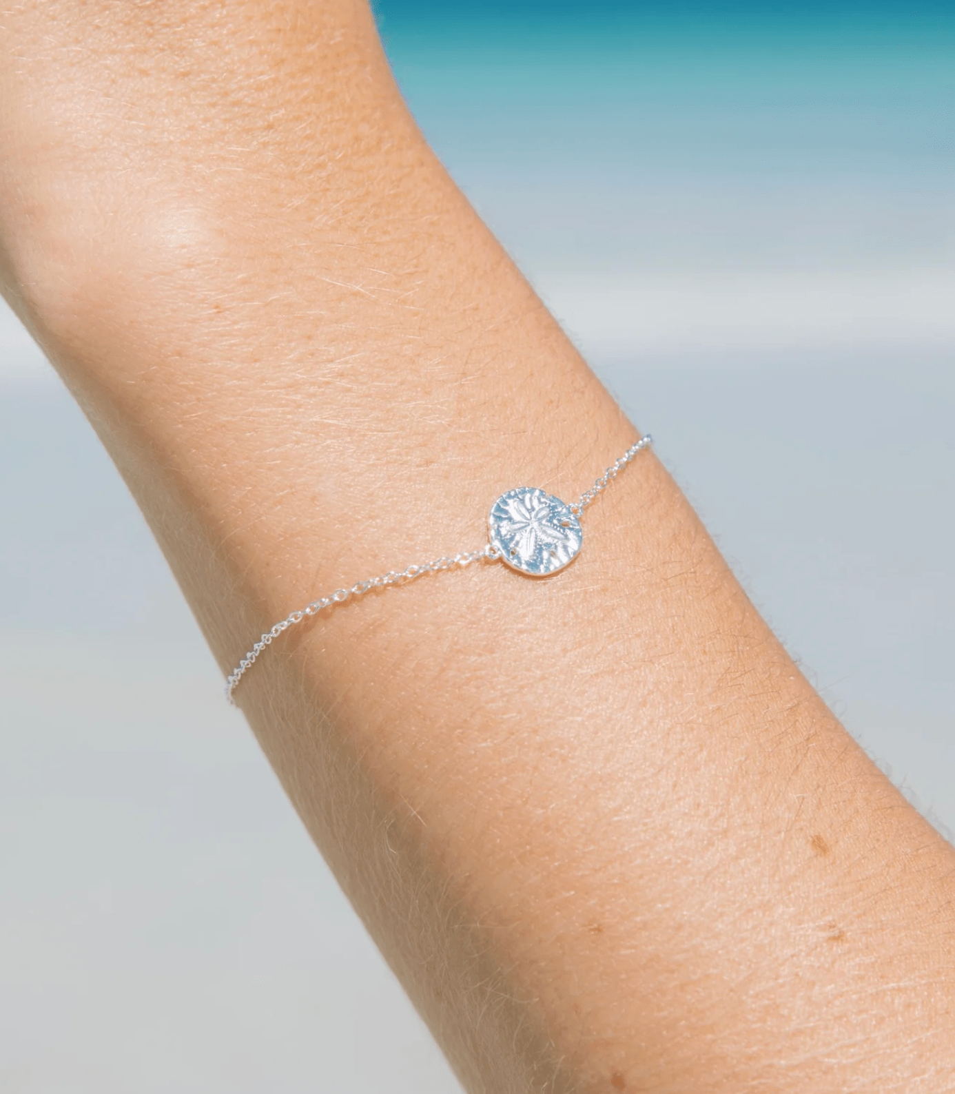 Malakai The Label Sand Dollar Bracelet - Silver CCB-901-SLV Sand Dollar Bracelet - Silver Splash Swimwear Accessories 47864739