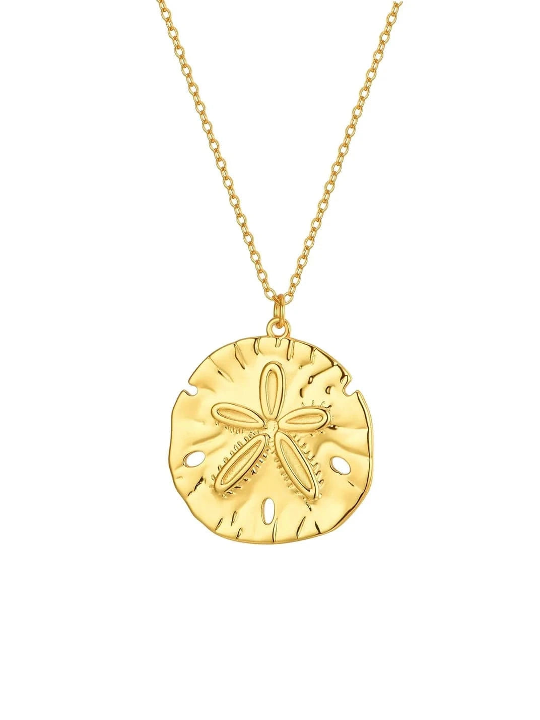 Malakai The Label Sand Dollar Necklace - Gold CCE-902-GLD Sand Dollar Necklace - Gold Splash Swimwear Accessories 79944611