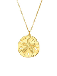 Malakai The Label Sand Dollar Necklace - Gold CCE-902-GLD Sand Dollar Necklace - Gold Splash Swimwear Accessories 79944611