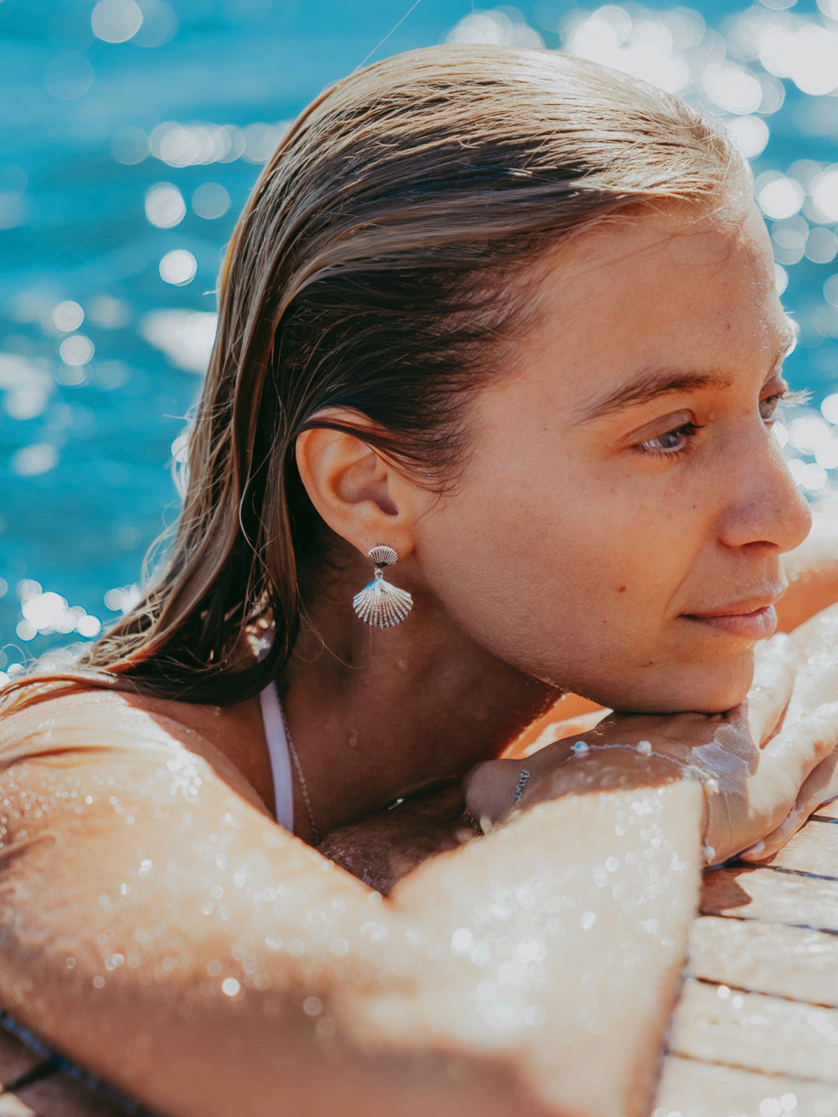 Malakai The Label Tulum Tropics Earrings - Silver SLE-813-SLV Splash Swimwear Accessories 03874979