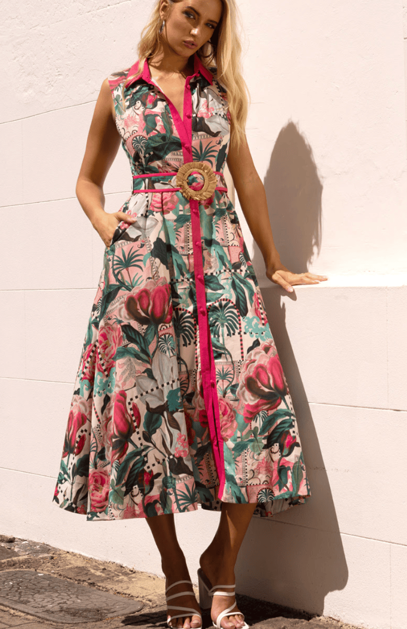 Mia Milani Ave The Label Donatella Shirt Dress Ave The Label Donatella Shirt Dress Splash Swimwear Dresses