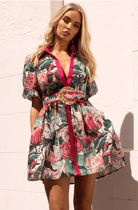 Mia Milani Ave The Label Donatella Short Sleeve Mini Dress Ave The Label Donatella Short Sleeve Mini Dress Splash Swimwear Dresses