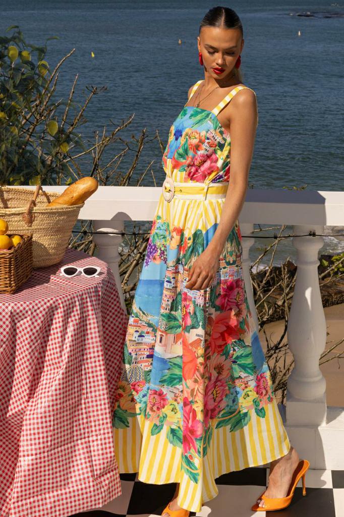 Mia Milani Mia Milani Positano Longline Cami Mia Milani Positano Longline Cami Splash Swimwear