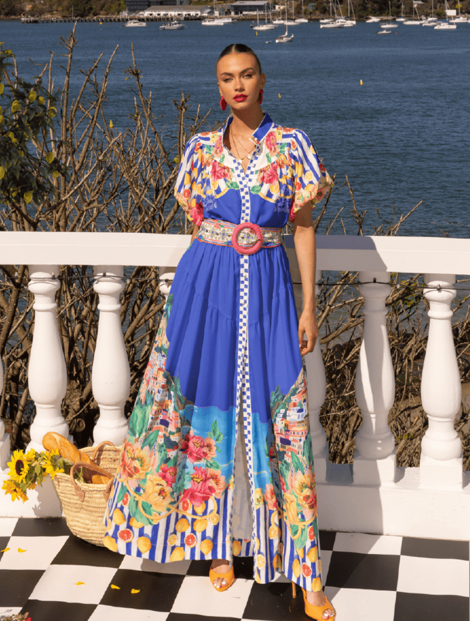 Mia Milani Mia Milani Positano Maxi Dress Mia Milani Positano Maxi Dress Splash Swimwear