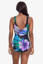 Miracle Suit Its A Wrap Underwire Tummy Control Swimsuit In Flora Aura - Black Multi Its A Wrap Underwire Tummy Control Swimsuit In Flora Aura - Black Multi Splash Swimwear One Pieces