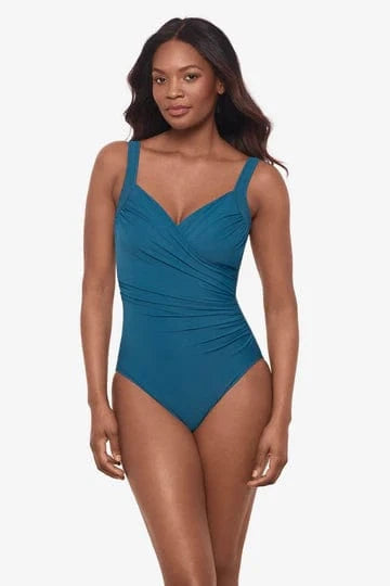Miracle Suit Miracle Suit Must Haves Sanibel Underwire Shaping Swimsuit - Aegean Miracle Suit Must Haves Sanibel Underwire Shaping Swimsuit - Aegean Splash Swimwear One Pieces