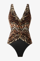 Miracle Suit Tribal Tigress Charmer V Neck Tummy Control Swimsuit - Black Multi 6552269 Tribal Tigress Charmer V Neck Tummy Control Swimsuit - Black Multi Splash Swimwear One Pieces 16