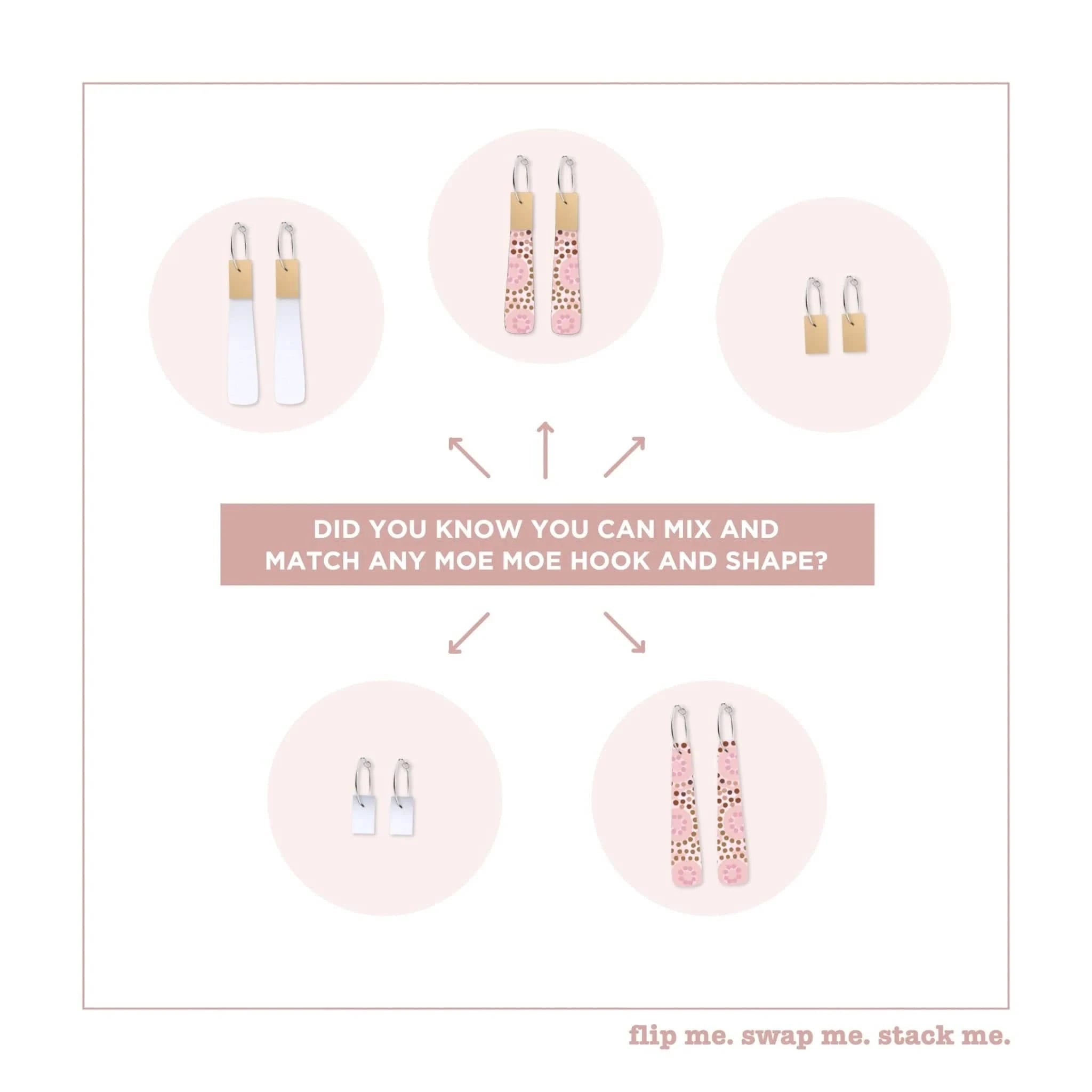 Moe Moe Azeza Possum Ceremony Beacon Hoop Earrings EBHCEAZ38 Moe Moe Van Gogh Almond Blossoms Pippi Hoop Earrings Splash Swimwear