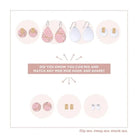 Moe Moe Azeza Possum Ceremony Iconic Mixer Pack  Earrings EIMPCEAZ38 Moe Moe Van Gogh Almond Blossoms Pippi Hoop Earrings Splash Swimwear