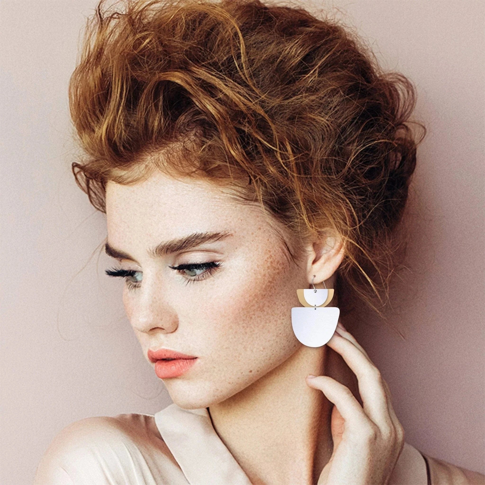 Moe Moe Azeza Possum Ceremony Layered Double Bell drop Earings ELDBDCEAZ3 8 Moe Moe Van Gogh Almond Blossoms Pippi Hoop Earrings Splash Swimwear