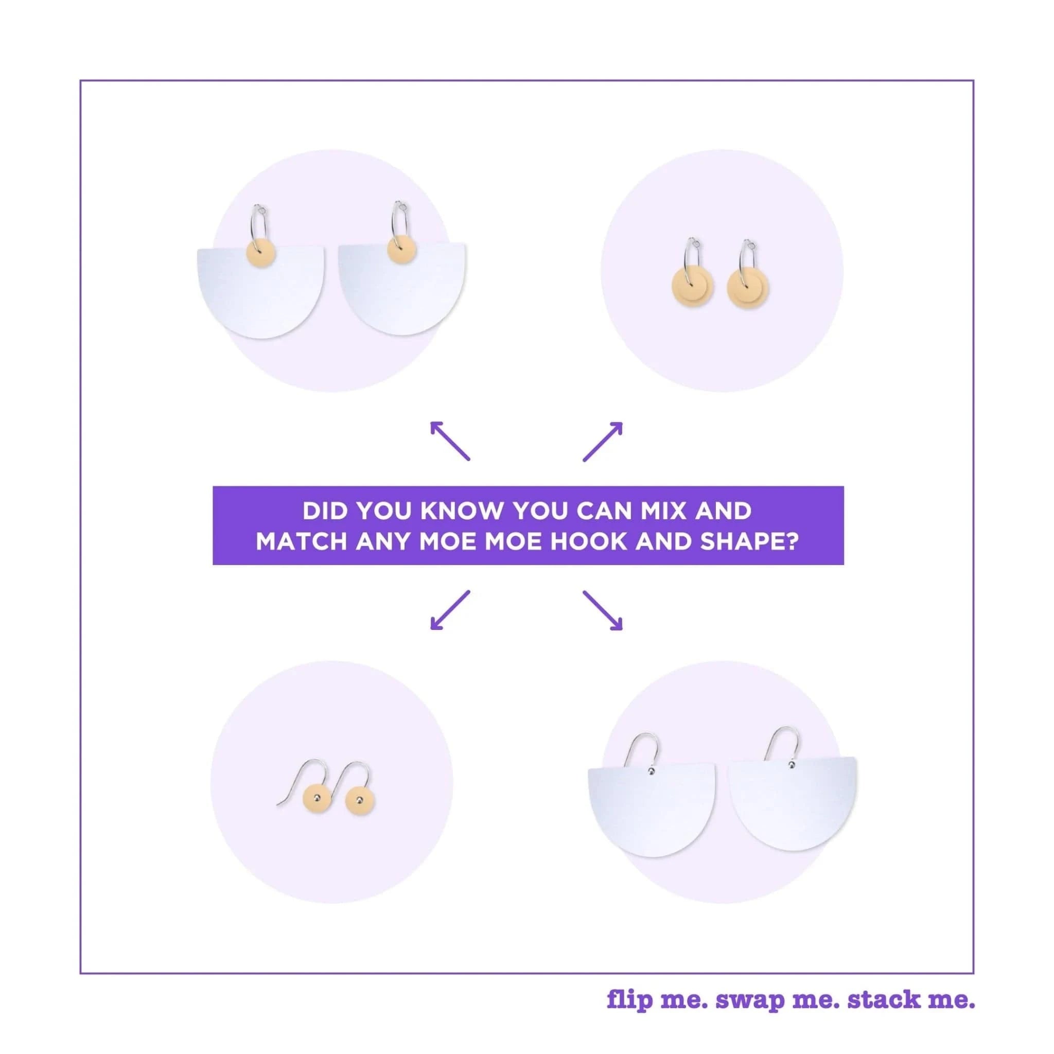 Moe Moe Azeza Possum Dreamtime Bell Halo Pack Earrings Moe Moe Van Gogh Almond Blossoms Pippi Hoop Earrings Splash Swimwear EBHPDTAZ38