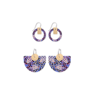 Moe Moe Azeza Possum Dreamtime Bell Halo Pack Earrings Moe Moe Van Gogh Almond Blossoms Pippi Hoop Earrings Splash Swimwear EBHPDTAZ38