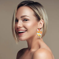 Moe Moe Murdie Morris Dreaming Layered Double Bell Drop Earrings Splash Swimwear ELDBDDMM33