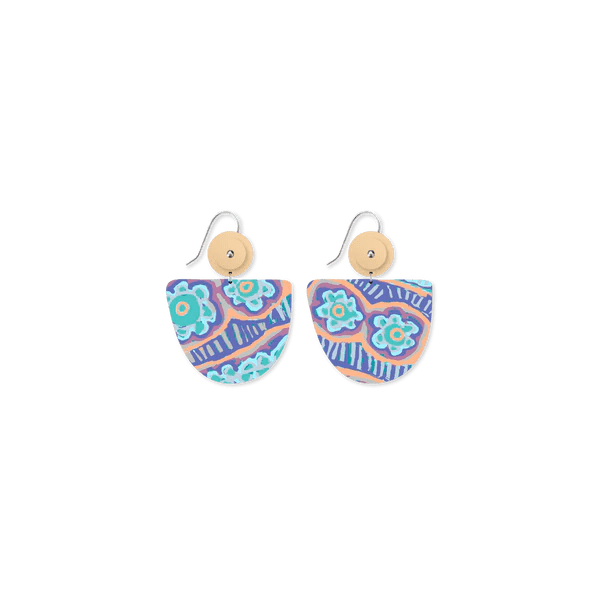 Moe Moe Murdie Morris Storytelling Layered Iconic Bell Circles Drop Earrings Splash Swimwear EOBCDSMM33