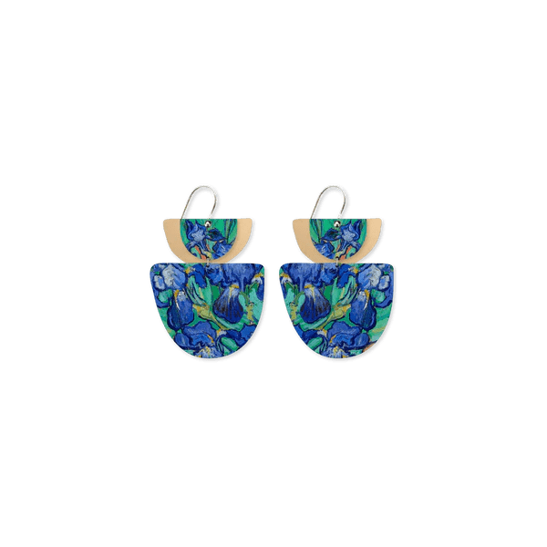 Moe Moe Van Gogh Irises Layered Double Bell Drop Earrings Moe Moe Van Gogh Irises Layered Double Bell Drop Earrings Splash Swimwear ELDBDIVG37