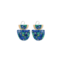 Moe Moe Van Gogh Irises Layered Double Bell Drop Earrings Moe Moe Van Gogh Irises Layered Double Bell Drop Earrings Splash Swimwear ELDBDIVG37