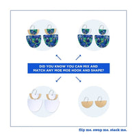 Moe Moe Van Gogh Irises Layered Double Bell Drop Earrings Moe Moe Van Gogh Irises Layered Double Bell Drop Earrings Splash Swimwear ELDBDIVG37