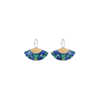 Moe Moe Van Gogh Irises Layered Fan Hoop Earrings Moe Moe Van Gogh Irises Layered Fan Hoop Earrings Splash Swimwear ELFHIVG37