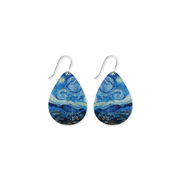 Moe Moe Van Gogh Starry Night Large Iconic Tear Drop Earrings Moe Moe Van Gogh Starry Night Large Iconic Tear Drop Earrings Splash Swimwear ELITDSNVG37