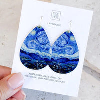 Moe Moe Van Gogh Starry Night Large Iconic Tear Drop Earrings Moe Moe Van Gogh Starry Night Large Iconic Tear Drop Earrings Splash Swimwear ELITDSNVG37